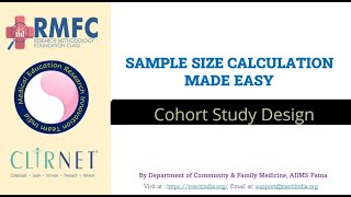 Sample Size Calculation Made Easy  Cohort Study Design  HeDaL [upl. by Delano]