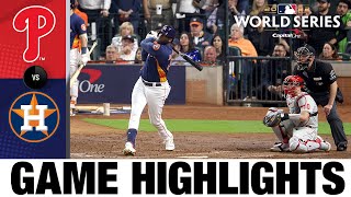 Phillies vs Astros World Series Game 6 Highlights 11522  MLB Highlights [upl. by Dygal]