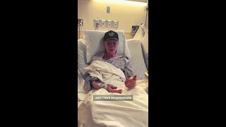 Rocker cancels tour from hospital bed [upl. by Enamrahs]