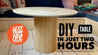 DIY fluted table COSTS under 100 [upl. by Roxy]