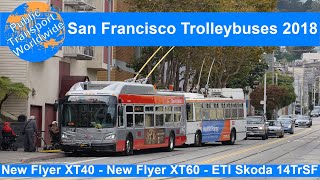 Trolleybuses in San Francisco 2018 Skoda amp New Flyer [upl. by Jariv]