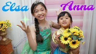 FROZEN FEVER ELSA and ANNA DIY MAKEOVER [upl. by Amory]