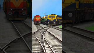 TRAINS CROSSING CURVED BRANCHED RAILROAD TRACKS [upl. by Clyve]