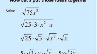 Square Roots with Variables Simplifying Math [upl. by Giefer848]