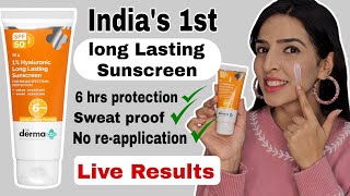 Derma co Sunscreen review  Derma co 1 Hyaluronic long lasting Sunscreen review sunscreen [upl. by Nehgem843]