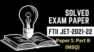 FTII Jet 2022 Screen Acting MSQ Exam Paper  Cinema Bandhu [upl. by Aguie]