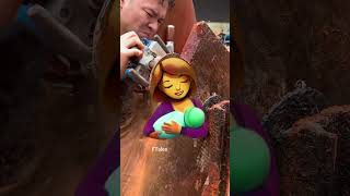 Little girl accidently broke the board 😭 ♥️ mini wood toy woodworking art skillwood hand shorts [upl. by Zilla521]