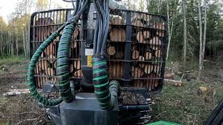 John Deere 1010G forwarding pine pulpwood [upl. by Acenes]