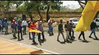 Kamgar INTUC Morcha protest in Ordnance Factory Khamaria Jabalpur [upl. by Meeks]