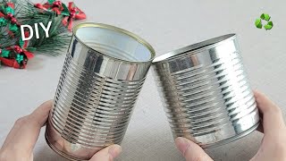 Very Cute  Christmas decoration idea with Empty can 🎄Recycling craft ideas  Tips and hacks [upl. by Akapol]