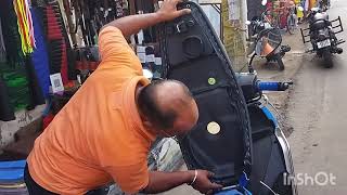 how to make bike seat coverbike ka seat cover change kaise karen amazing process [upl. by Roberts]