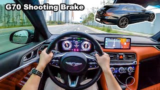 2023 Genesis G70 20T Sport SHOOTING BRAKE POV Review  Should This Luxury Wagon Come to the US [upl. by Annaert]