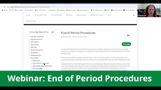 Webinar Getting Ready for Year End with End of Period Procedures [upl. by Margarette]