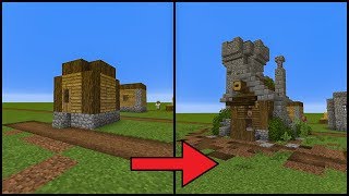 Minecraft Village Transformation  Small House Minecraft 113 Tutorial [upl. by Drucill]