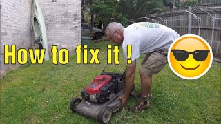 How to fix a Honda Lawn Mower thats making a loud knocking noise [upl. by Fae]