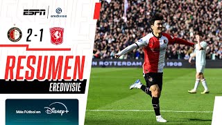 Resumen  Feyenoord 21 Twente  Eredivisie  Feyenoord resiste y se lleva la victoria [upl. by Hootman]