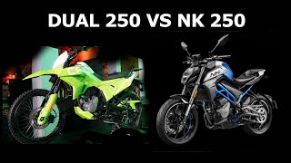 CFMOTO DUAL 250 VS NK 250 SIZE COMPARISON [upl. by Llevra]