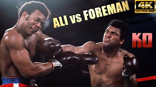 Muhammad Ali vs George Foreman  KNOCKOUT Legendary Fight  4K Ultra HD [upl. by Ash]