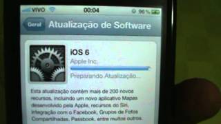 iPhone 4  Atualização para o IOS 6  PTBR  Parte 03  05 [upl. by Adnolahs]