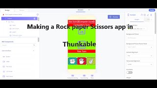 rock paper scissor game applicationscissor paper game thunkablestone paper scissor game by J coder [upl. by Gokey928]