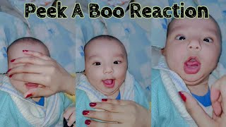 Babys First PeekaBoo Game Reaction  How to play Peekaboo with baby [upl. by Tanhya399]