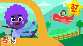 Go Go Go with SuperSimpleSongs  Kids Road Trip Songs  Super Simple Songs [upl. by Devin]