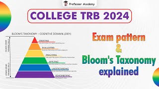 College TRB  Exam pattern and Blooms Taxonomy explained in Tamil  Professor Academy [upl. by Parlin]