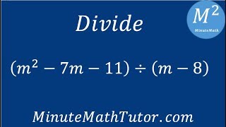 Divide m27m11÷m8 [upl. by Innoj]