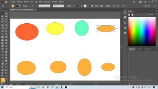 Adobe Illustrator Şekiller ve Renklerin Değişimleri [upl. by Seerdi]