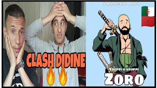 YOUPPI X YOUPPI  ZORO Clash Didine  REACTION  🇲🇦🇩🇿 ردة فعل مغربيين [upl. by Ihsakat]