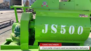 JS500 Concrete Mixer JS750 Concrete Mixer and accessories delivery [upl. by Danielson]