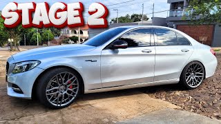 MERCEDES C200 STAGE 2 😈com kit estético da AMG carro muito bonito e forte 🚀 CONFIRA ❗ [upl. by Rodavlas876]