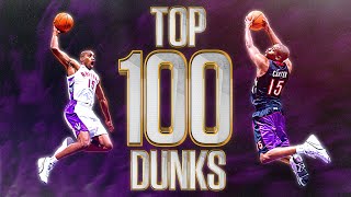 Top 100 Vince Carter Dunks  GREATEST DUNKER OF ALL TIME [upl. by Meean]