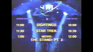 SciFi Channel commercials 11121998 [upl. by Nohsreg]