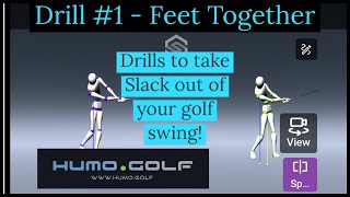 Drill 1 on Reducing Lower Body Slide to take the Slack out of your golf swing HumoGolf [upl. by Ellenuahs]