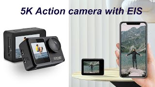 Unboxing 5K action camera with EIS anti shake function Icatch V39 IMX576 sensor action cam reviews [upl. by Eartha]