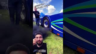 MODİFİYELİ YAZILIMLI TIRLAR automobile v8power trucker truckdriver blue transport truc [upl. by Angil]