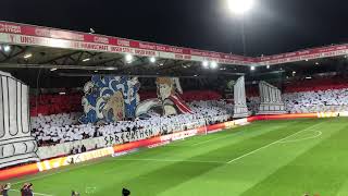 1 FC Union Berlin  Hertha BSC Berlin kurz vor Anpfiff Auflaufen Choreo Hymne [upl. by Alekahs]