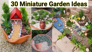 30Miniature Garden DIY IdeasFairy House Garden IdeasFairy Garden DIY IdeasMini Garden In Pot [upl. by Obnukotalo649]