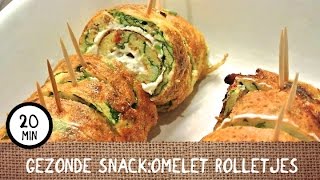 Gezonde snack gevulde omelet rolletjes [upl. by Jutta]