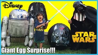 GIANT EGG SURPRISE OPENING Disney Toys Star Wars [upl. by Rosen240]