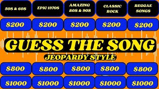 GUESS THE SONG JEOPARDY STYLE  MUSIC QUIZ  32 [upl. by Pierson658]