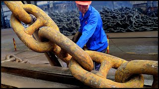 Warship Anchor Chain Mass Forging Process  Factory Since 1958 [upl. by Ogu]