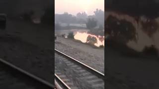 Sir Syed Express passing through Punjab railways pakrailway pakistanrailways [upl. by Aiduan]