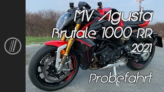 MV Agusta Brutale 1000 RR 2021 Test Probefahrt  Soundcheck  Autobahn [upl. by Fitalludba]