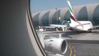 EMIRATES A380 EK97 DUBAI ROME FIRST CLASS 281014 [upl. by Werner]