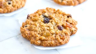 Chewy Oatmeal Raisin Cookies Recipe [upl. by Enerod]