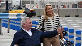 Eamonn Holmes seen grabbing girlfriends bum while sitting in wheelchair on Spanish getaway [upl. by Enniotna110]