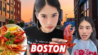 boston vlog  lobster harvard seaside town cooking whale watching [upl. by Nairbo]