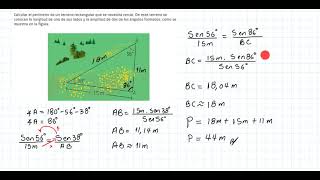 😎LEY DEL SENO⏩ SOLUCIÓN DE TRIÁNGULOS NO RECTÁNGULOS📝 🔺EJ1✔️ [upl. by Shriner288]